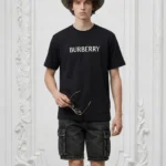 BURB Logo Print Inspire Men Tshirt - Black