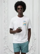 CASA Poolside Sunset Inspire Men White Tshirt