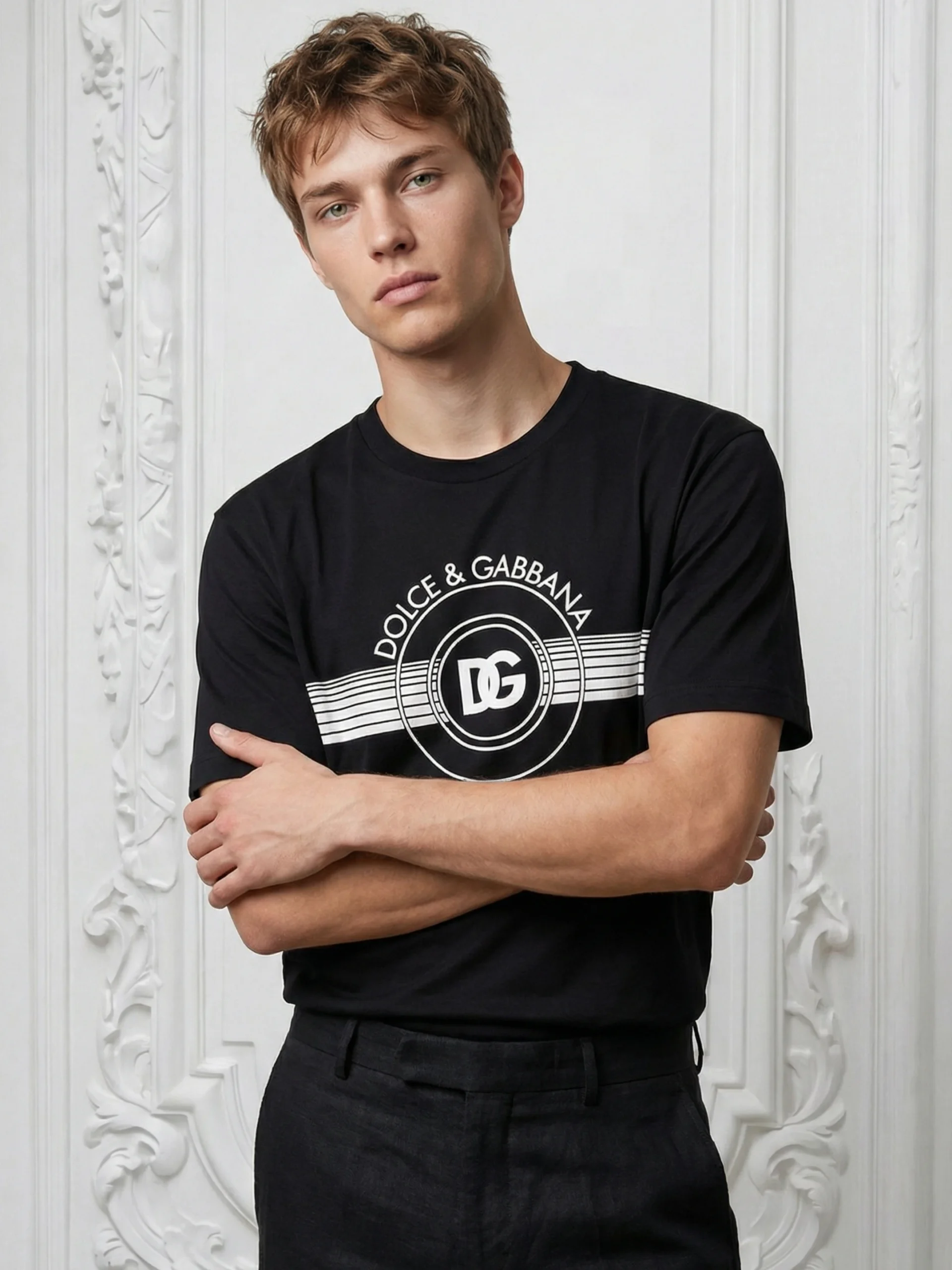Dg Style Logo Stripe Men Tshirt