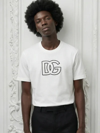 D&G Big Logo Inspire Men White Tshirt