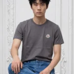 MNCLR Logo Patch Inspire Men Beige Tshirt - Gray