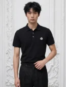 MNCLR Logo Patch Polo Inspire Men Black Tshirt