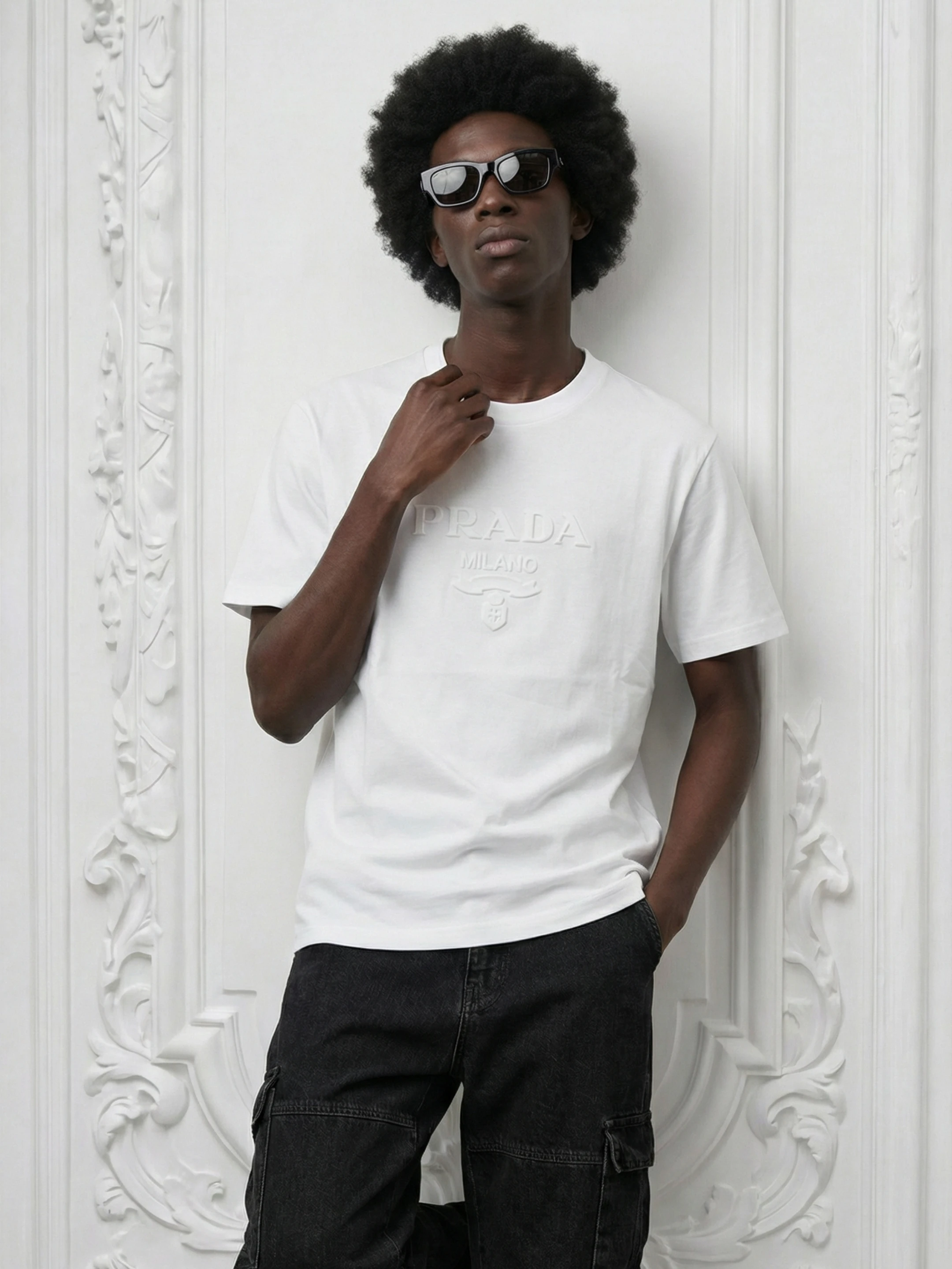 Prata Palm Tree Inspire Man White Tshirt