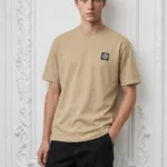 Stone Island Compass Patch Inspire Men Tshirt - Brown
